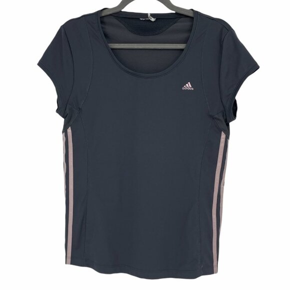 Adidas Clima365 charcoal pink Core  performance tee - Picture 1 of 13